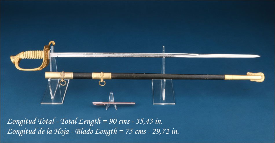 Usa-spain. Antique Us Navy Officer’s Sword Mod. 1852. Toledo C.1960-70-photo-1