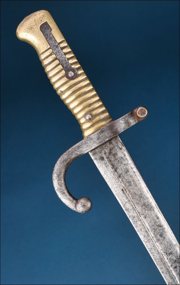 France. Antique Chassepot Model 1866 Sword Bayonet. St étienne, June 1868-photo-1