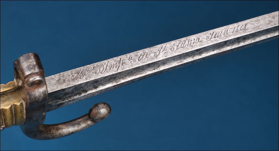 France. Antique Chassepot Model 1866 Sword Bayonet. St étienne, June 1868-photo-8