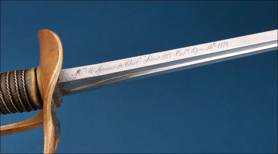 France. Antique Light Cavalry Sword Model 1882. February 1883-photo-5