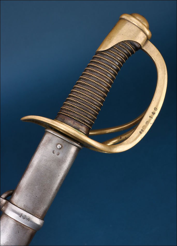 France. Antique Light Cavalry Sword Model 1822. Châtellerault, 1879-photo-3