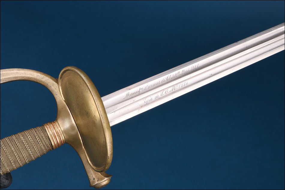 France. Antique Infantry Nco Sword Model 1884. Châtellerault, 1900-photo-4