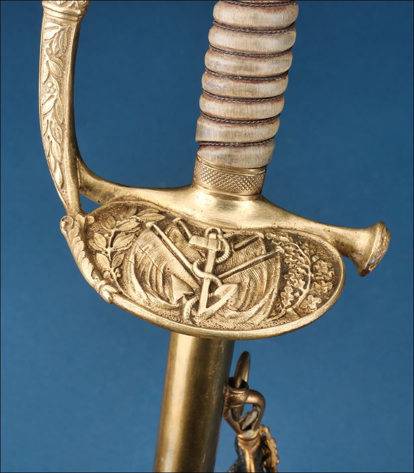 France. Antique Senior Naval Officer Sword. Mod. 1837. Circa 1880-photo-4