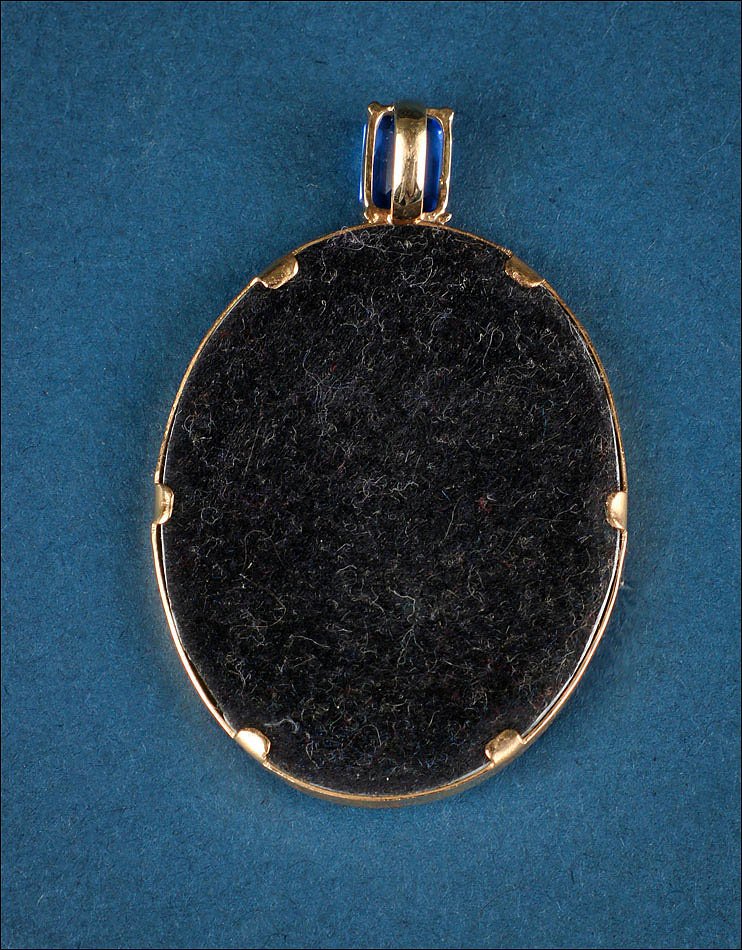 Pendentif Vintage avec Émail de la Vierge Marie en Or 18K. Espagne, XXe siècle-photo-3
