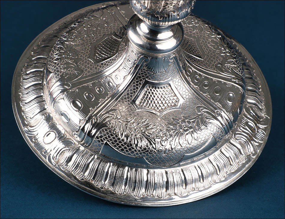 Antique Italian Solid Silver Chalice. Italy Circa 1780-1820-photo-4
