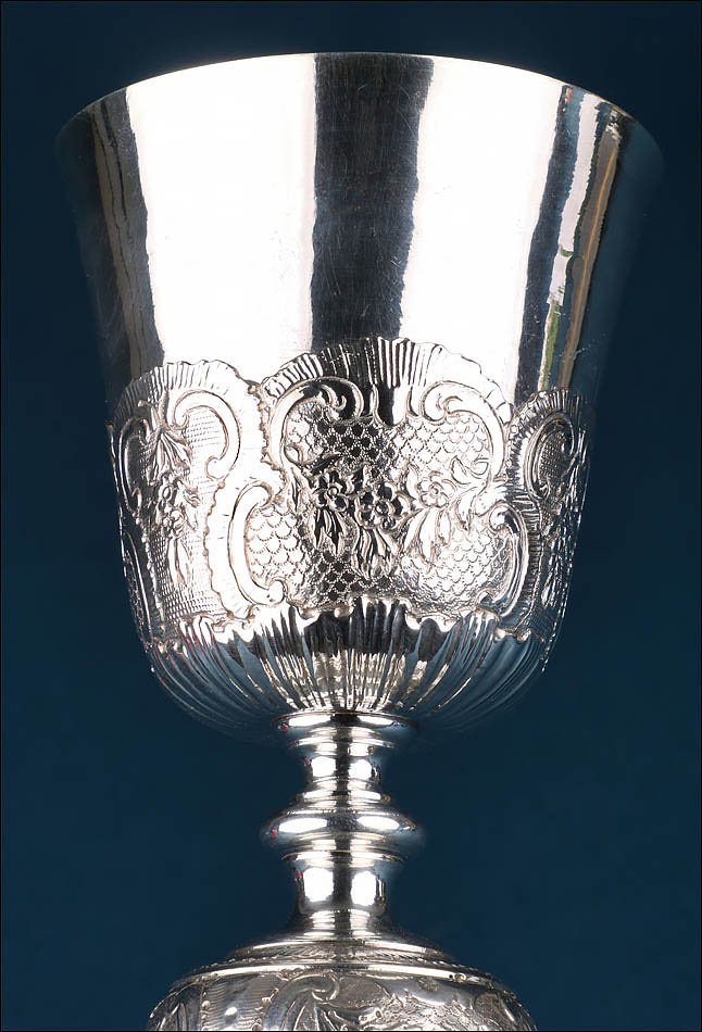 Antique Italian Solid Silver Chalice. Italy Circa 1780-1820-photo-4