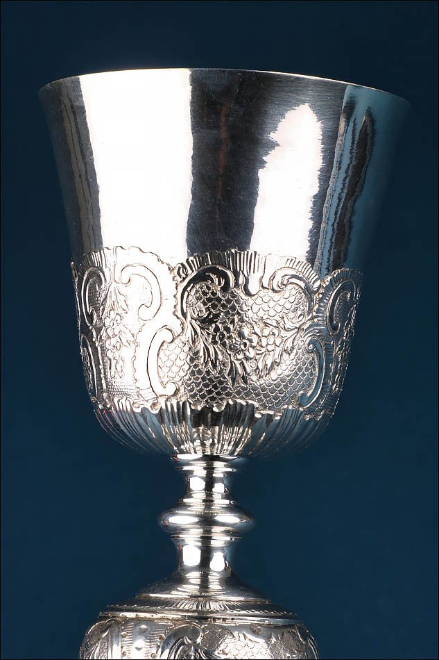 Antique Italian Solid Silver Chalice. Italy Circa 1780-1820-photo-6