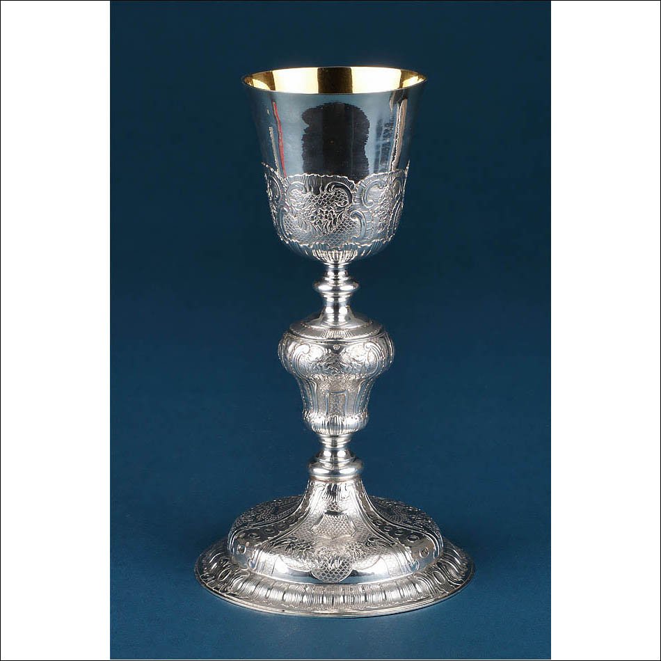 Antique Italian Solid Silver Chalice. Italy Circa 1780-1820