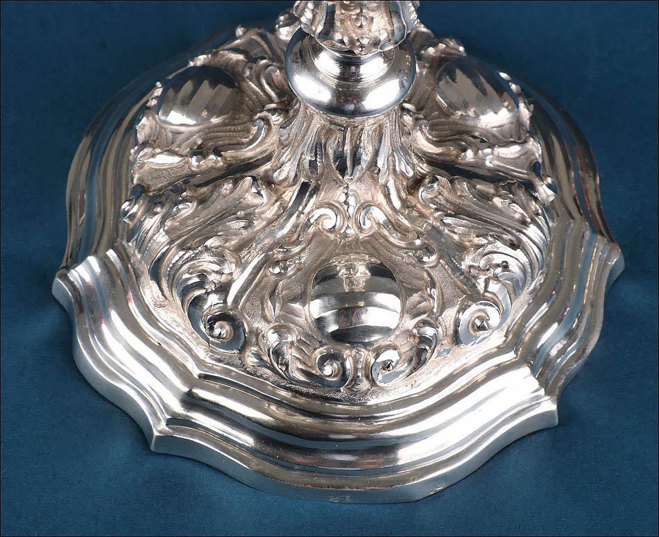 Antique Italian Silver Chalice With Gilded Cup. Italy, Circa 1820-photo-4