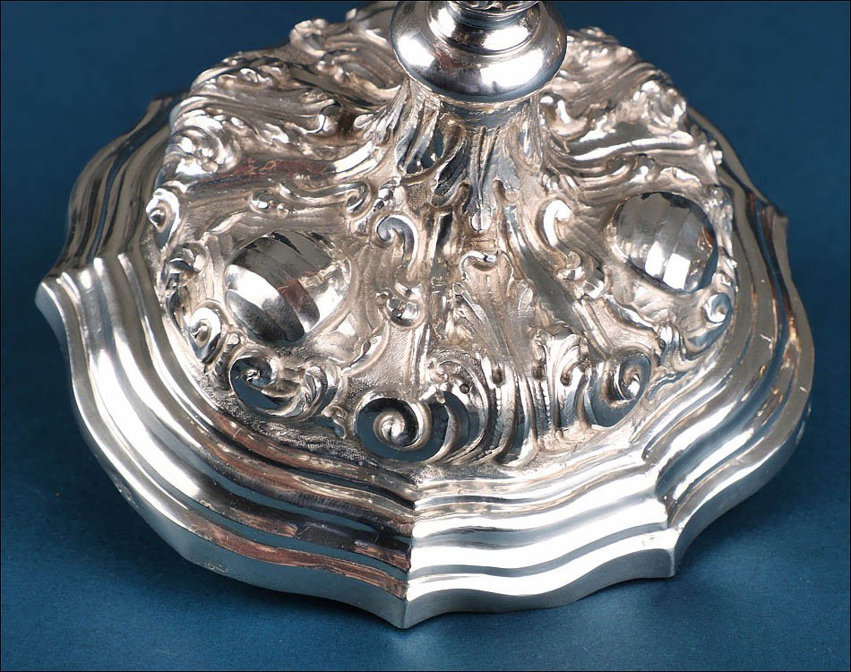 Antique Italian Silver Chalice With Gilded Cup. Italy, Circa 1820-photo-1