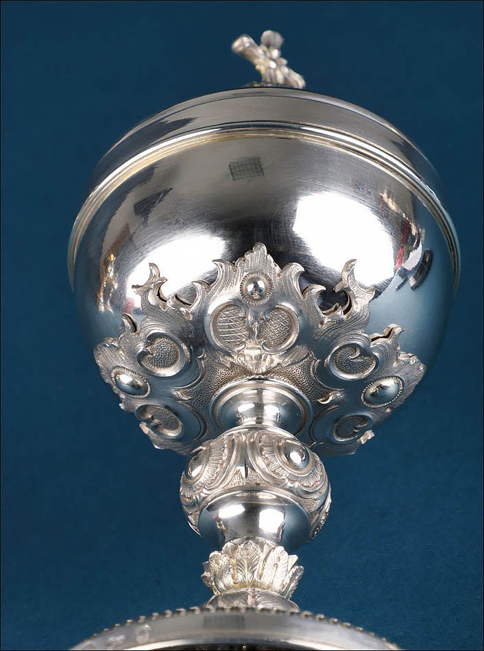 Antique Italian Solid Silver Ciborium. Italy Circa 1820-1850-photo-1