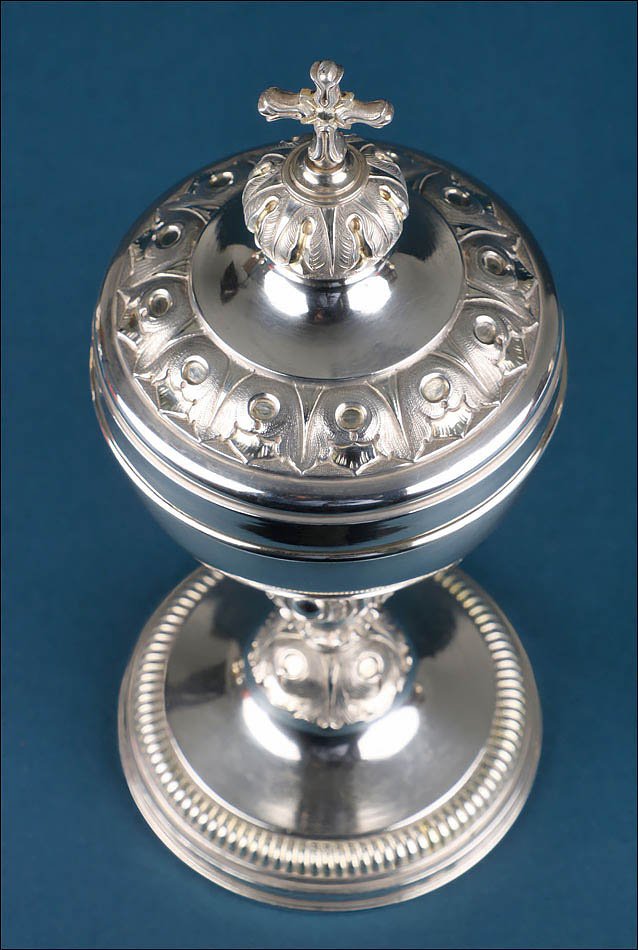 Antique Italian Solid Silver Ciborium. Italy Circa 1820-1850-photo-2