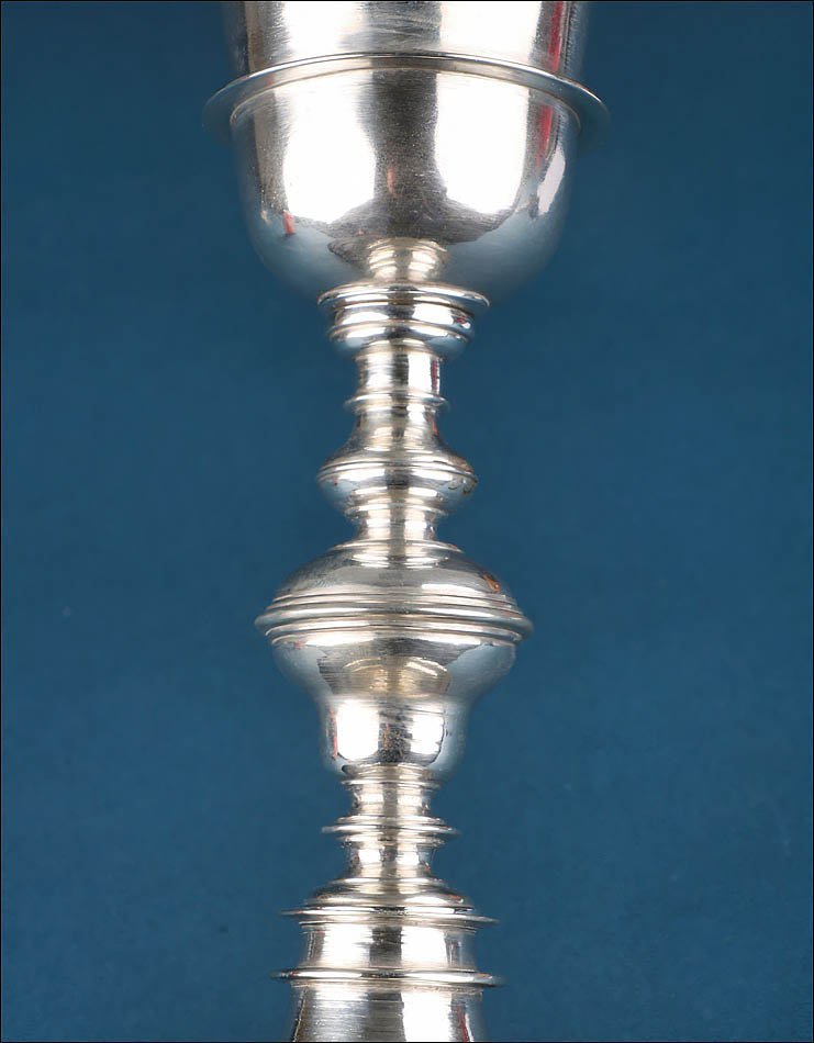 Antique Spanish Solid Silver Chalice With Gilt Cup. Spain, C. 1800-photo-1