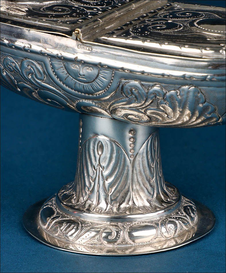 Ancienne Navette à Encens en Argent. Trillo. Valence, Espagne, vers 1870.-photo-4