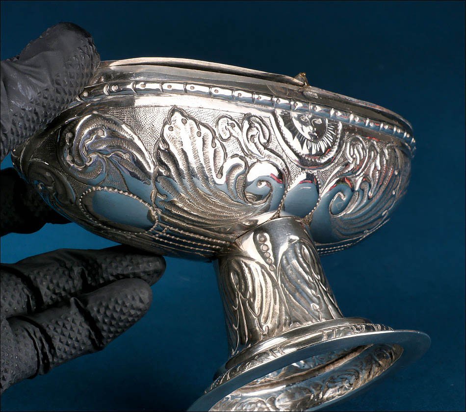 Ancienne Navette à Encens en Argent. Trillo. Valence, Espagne, vers 1870.-photo-2