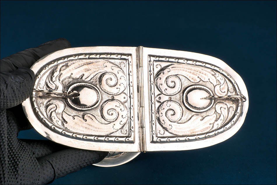 Ancienne Navette à Encens en Argent. Trillo. Valence, Espagne, vers 1870.-photo-4