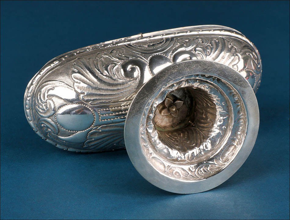 Ancienne Navette à Encens en Argent. Trillo. Valence, Espagne, vers 1870.-photo-8