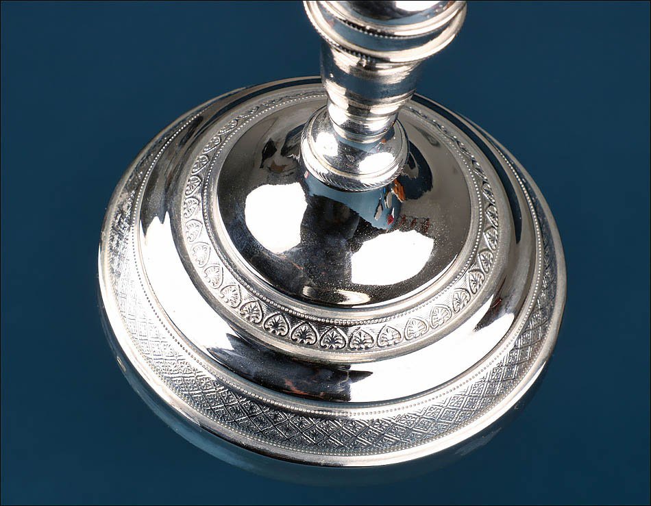 Antique Silvered Metal Chalice With Gilded Silver Cup. Spain C. 1920.-photo-1