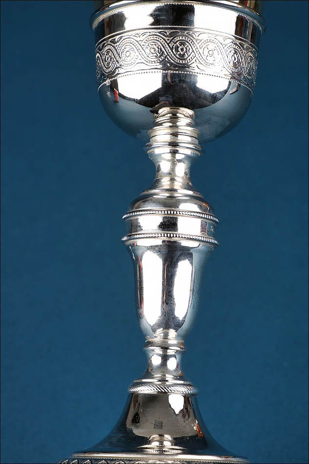 Antique Silvered Metal Chalice With Gilded Silver Cup. Spain C. 1920.-photo-2