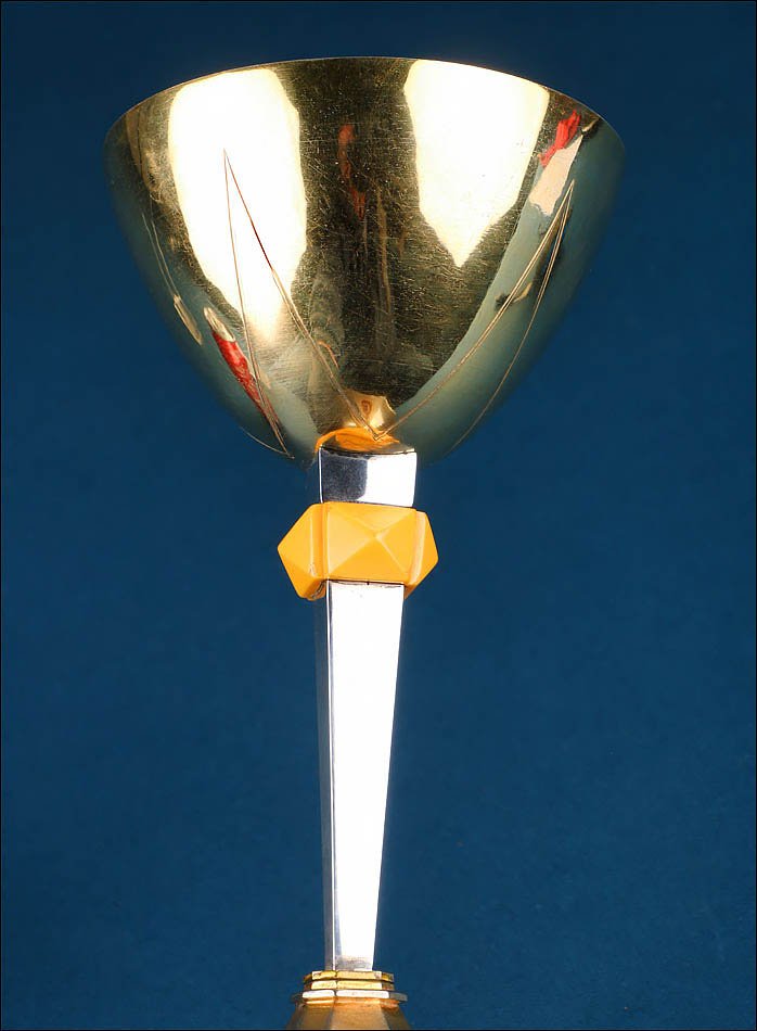 Vintage Chalice With Christogram And Silver Cup. Possibly Spain, 1970s-photo-2