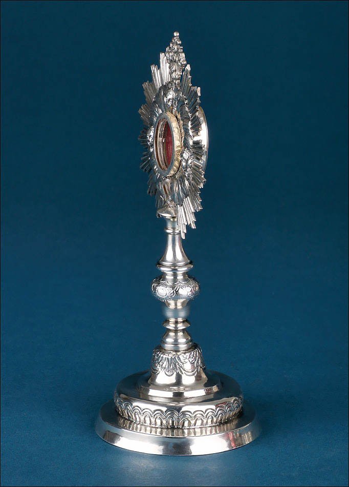 Ancien Reliquaire en Argent avec Relique d'un Saint Jésuite. Espagne, milieu XIXe siècle-photo-2