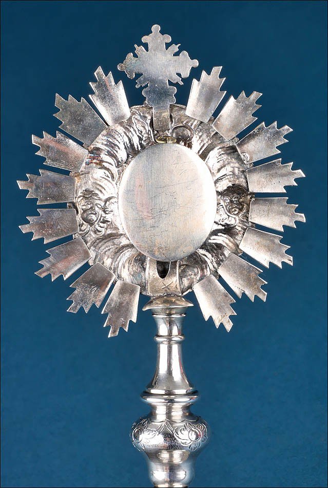 Ancien Reliquaire en Argent avec Relique d'un Saint Jésuite. Espagne, milieu XIXe siècle-photo-6