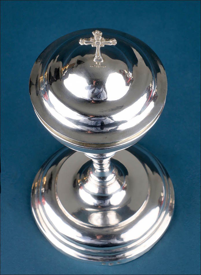 Antique Spanish Silver Ciborium Made In Jerez De La Frontera. Spain, 1863-photo-4