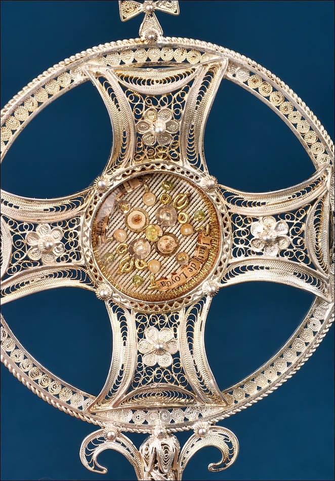 Ancien Reliquaire en Argent avec Reliques de Fondateurs Jésuites, XIXe-XXe s.-photo-1