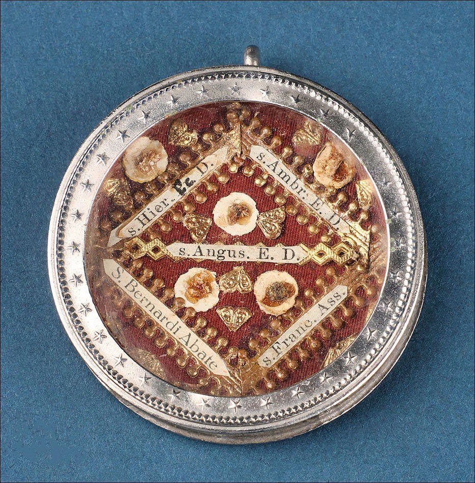 Ancien Reliquaire avec Reliques des Pères, Docteurs et Saints de l'Église-photo-2