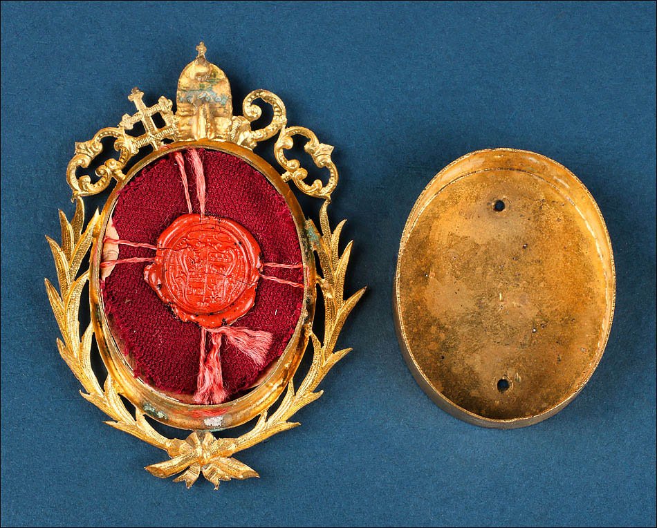 Ancien Reliquaire Multiple avec Reliques de Saints et de Jésus, XIXe siècle-photo-1