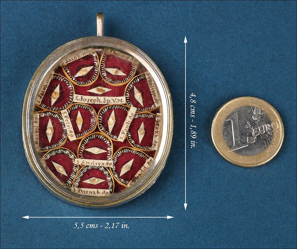 Ancien Reliquaire avec Reliques des 12 Apôtres et Saint Joseph, XIXe s.-photo-3