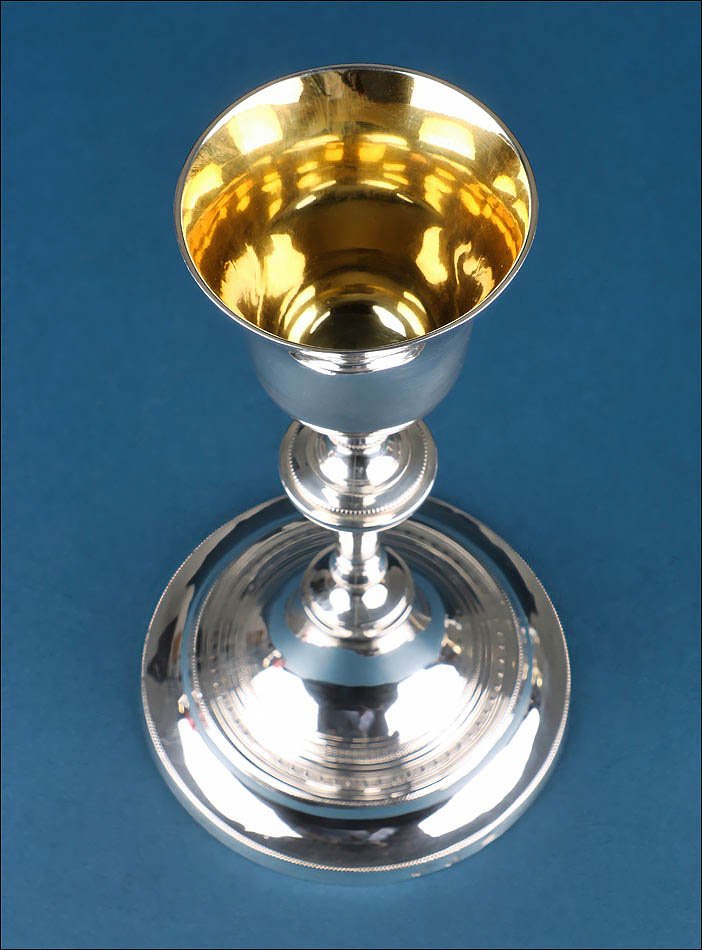 Antique Silver Chalice By The Silversmith Diego De La Vega, Cordoba, Spain, C. 1825-photo-4