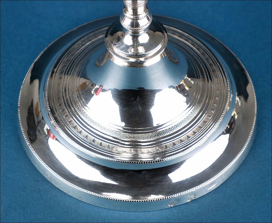 Antique Silver Chalice By The Silversmith Diego De La Vega, Cordoba, Spain, C. 1825-photo-1