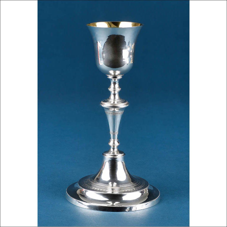Antique Silver Chalice By The Silversmith Diego De La Vega, Cordoba, Spain, C. 1825