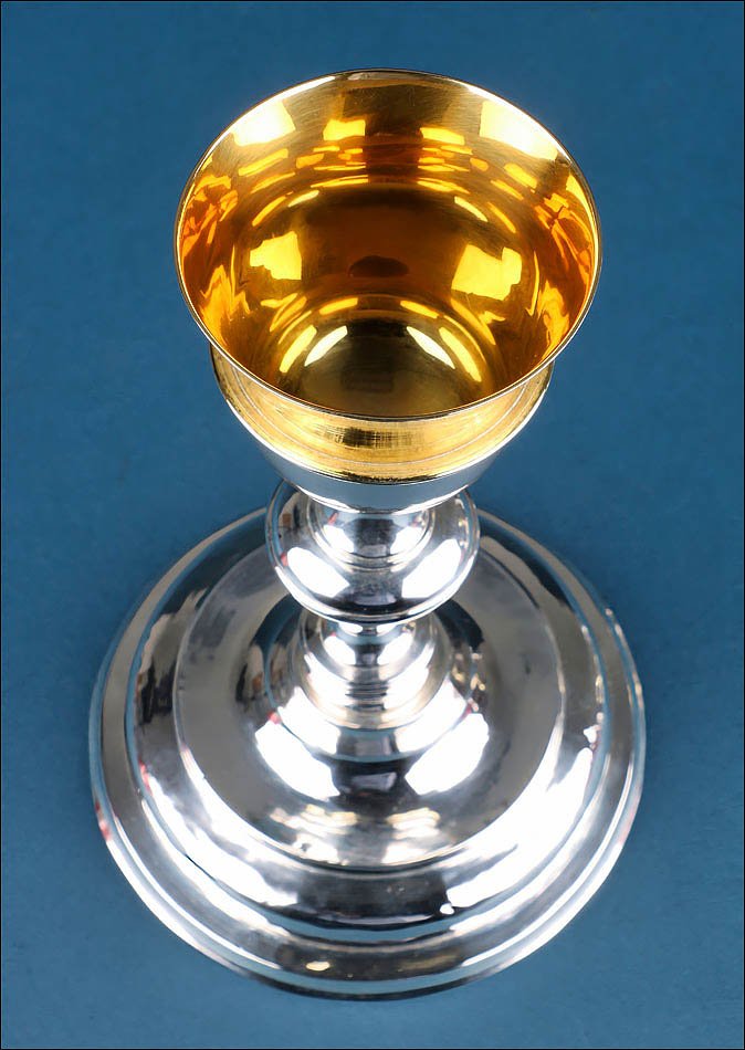 Calice Ancien en Argent avec Coupe Dorée, Cordoue, Espagne, XVIIIe siècle-photo-3