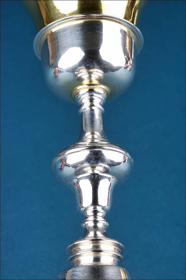 Calice Ancien en Argent avec Coupe Dorée, Cordoue, Espagne, XVIIIe siècle-photo-2