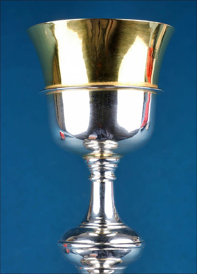 Calice Ancien en Argent avec Coupe Dorée, Cordoue, Espagne, XVIIIe siècle-photo-3