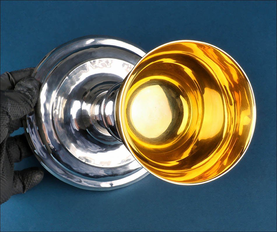 Calice Ancien en Argent avec Coupe Dorée, Cordoue, Espagne, XVIIIe siècle-photo-4