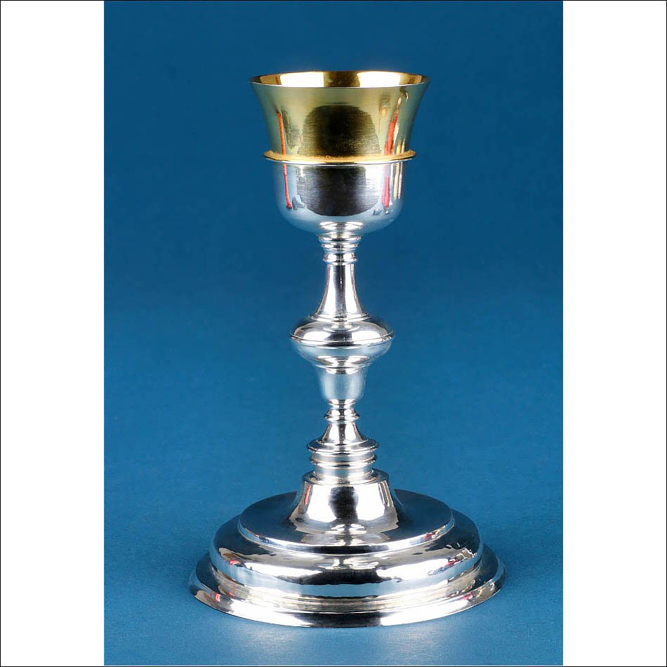 Calice Ancien en Argent avec Coupe Dorée, Cordoue, Espagne, XVIIIe siècle