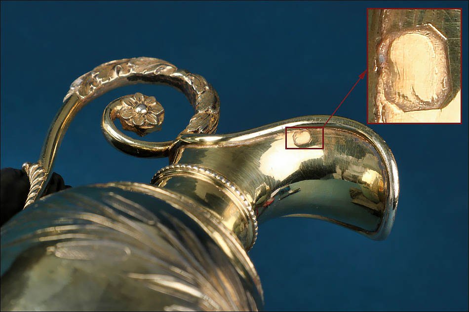 Antique Gilt Silver Liturgical Cruets. Paris, France 1819-1838-photo-7