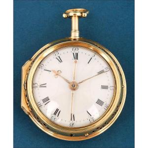 Montre Gousset à Cylindre En Or. Répétition Des Huitièmes, 1/8. Angleterre, Vers 1770