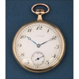 Ancienne Montre De Poche Juvenia En Or 18k Pour Cuba. Vers 1900
