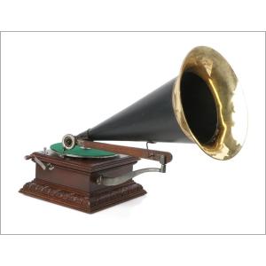 Antique Hmv Monarch Style 11 Gramophone - Phonograph, England Ca. 1903