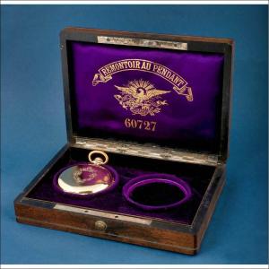 Ancienne Montre à Gousset ou de Poche FIX avec Répétition Minutes. Or 18K. Suisse, vers 1915