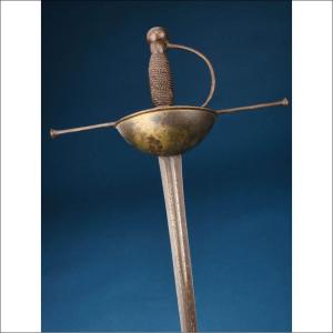 Spain. Antique Cup-hilt Sword With Long Quillons, Circa 1700