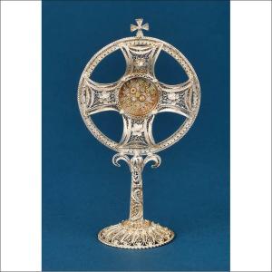 Ancien Reliquaire en Argent avec Reliques de Fondateurs Jésuites, XIXe-XXe s.