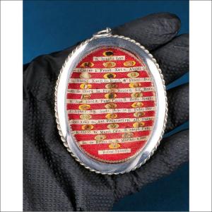 Ancien Reliquaire Jésuite avec 25 Reliques de Saints et Bienheureux, circa 1910