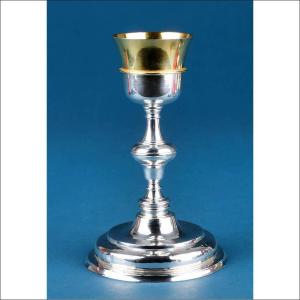 Calice Ancien en Argent avec Coupe Dorée, Cordoue, Espagne, XVIIIe siècle