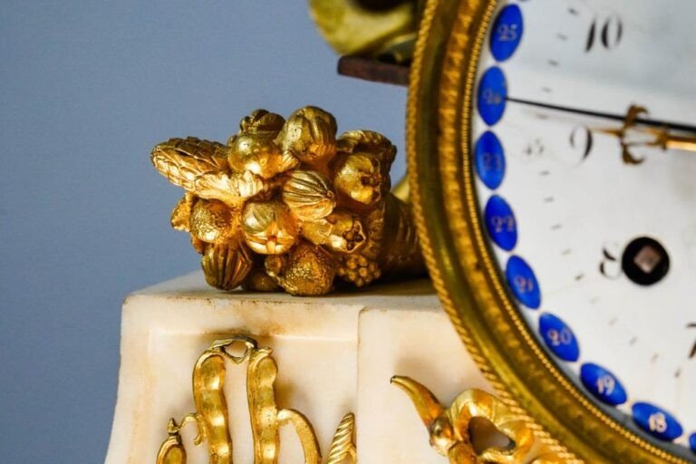 Marble And Gilded Bronze Clock-photo-3