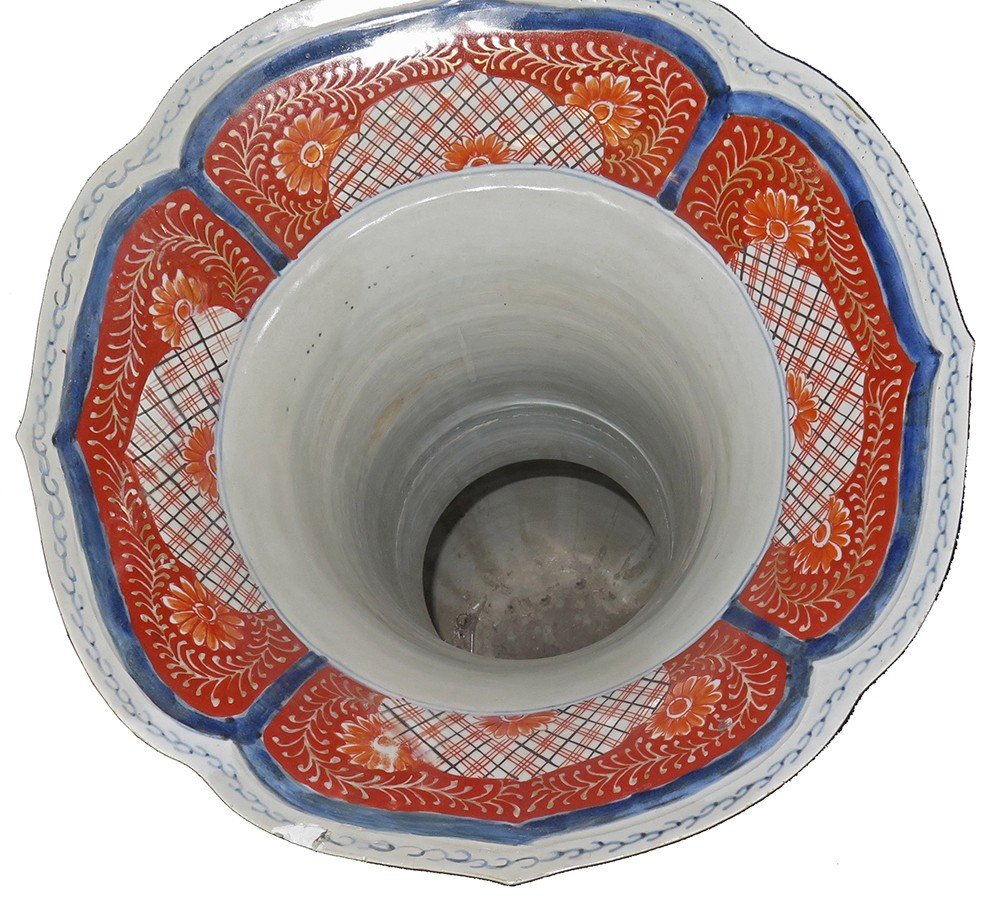 Pair Of Large Porcelain Vases With Polychrome Enamels-photo-3